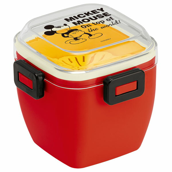 【在庫処分】ミッキーマウス 弁当箱 どんぶり / 4ロック サラダランチボックス 620ml Mickey Mouse Cheerful チアフルのサムネイル