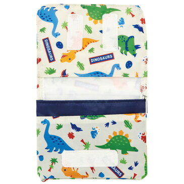 クリップ付 おでかけ ポケット DINOSAURS 【普通郵便送料無料】ディノサウルス ディノザウルス 恐竜 男の子 移動ポケット ハンカチ入れ ティッシュ入れ 入園 入学 小物入れ 幼稚園 保育園 かわいい スケーター