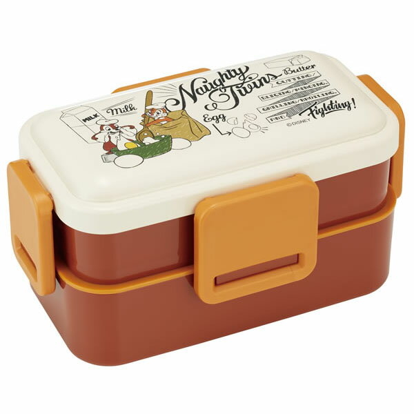 【在庫処分】2段 ふわっと 弁当箱 600ml チップ＆デール クッキング ディズニー /のサムネイル