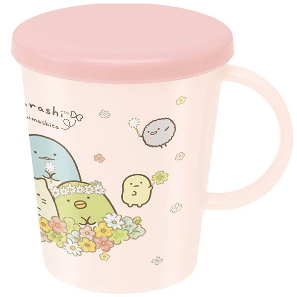 ふた付きコップ すみっコぐらし ねこのきょうだい / すみっこぐらし プラスチック プラコップ カップ 子供用 ふた 蓋 フタ 付き 付 マグカップ コップ アウトドア 水色 かわいい 女の子 日本製