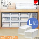 フィッツケース 押入れ 74-39L 2個組 / Lサイズ Fits フィッツ 衣類 洋服 収納 押入れ収納 クローゼット収納 プラスチック収納ケース 衣装ケース 衣類収納チェスト 積み重ね 丈夫 日本製 天馬 シンプル おしゃれ 衣替え 収納用品 新生活 使いやすい