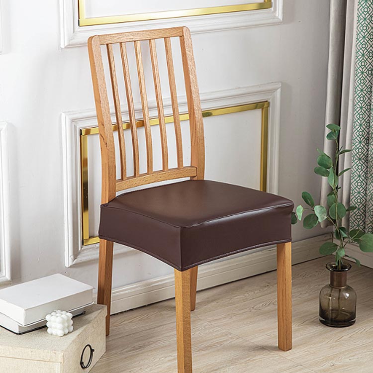 【送料無料】チェアカバー 高弾力 座面カバー ダイニング椅子カバー デスクチェアカバー PUレザー ダイニングチェアカバー 椅子カバ [2]