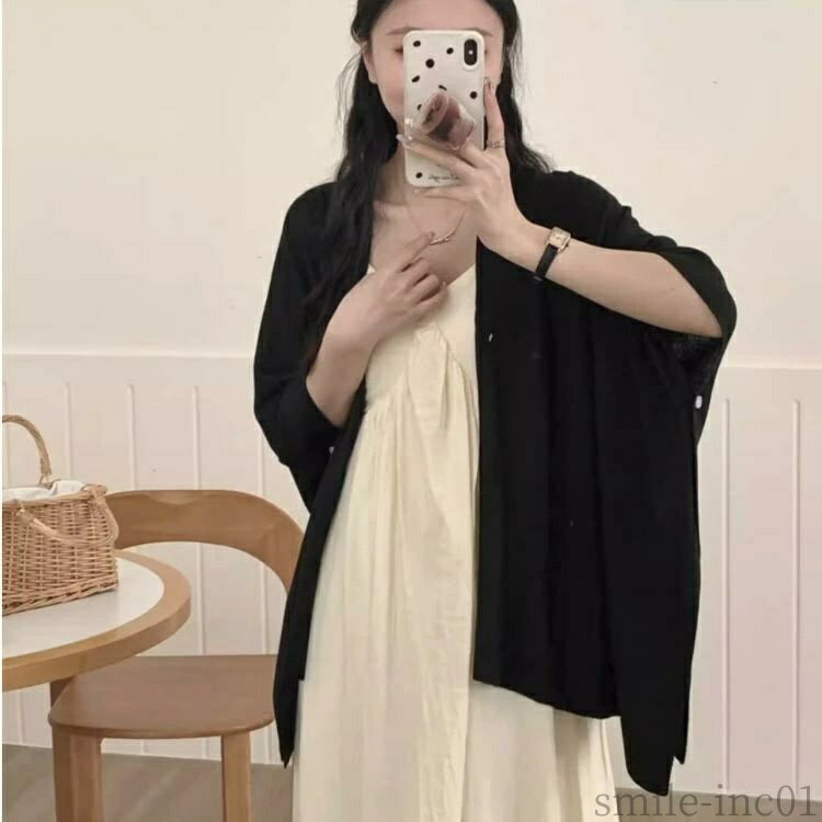 【送料無料】サ ロングカーディガン 日焼け止め服 薄手 冷房対策 春 夏 ポンチョ ...