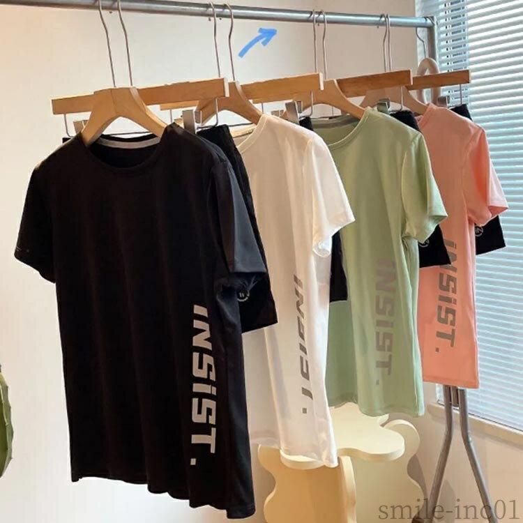 【送料無料】スポーツ ストレッチ ショートパンツ Tシャツ トップス 半袖 2点セット 薄手 セットアップ 吸汗速乾 レディース 上下セット 半袖