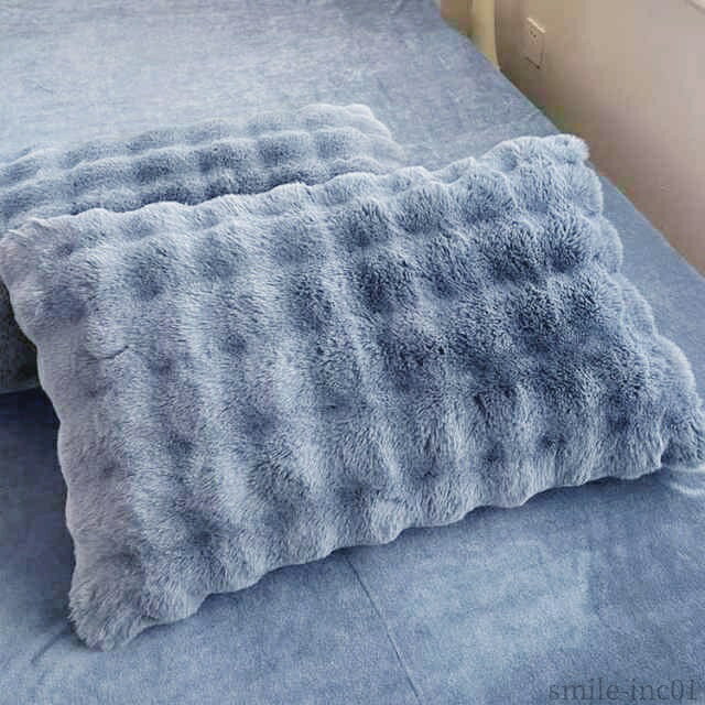 【送料無料】枕ケ フランネル ふわとろ毛布 もこもこ とろふわ かわいい 毛布 軽い 保温 冬 秋 ピローカバー モコモコ 48×74cm ピローケース 2