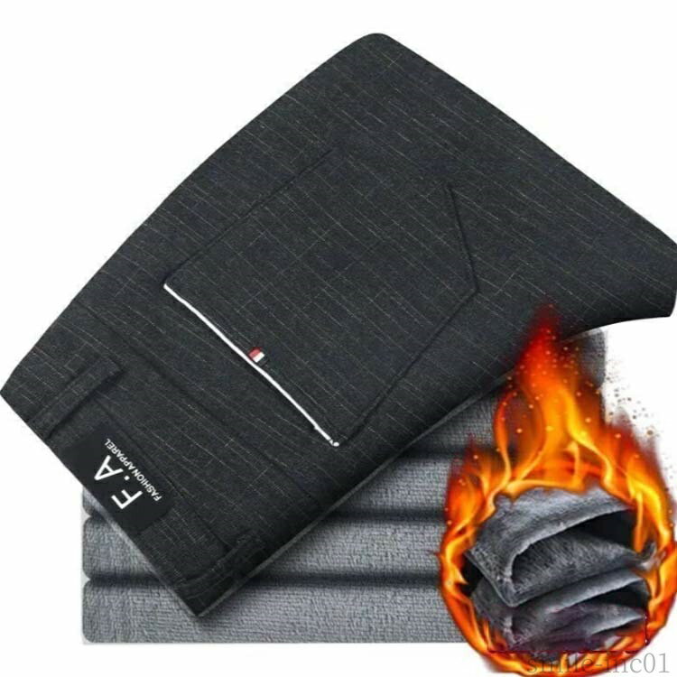 【送料無料】暖 あったか パンツ 裏起毛 スリム チノパンツ ビジネス ストレッチ 秋冬 ビジネススラックス スラックス スキニーパンツ メンズ