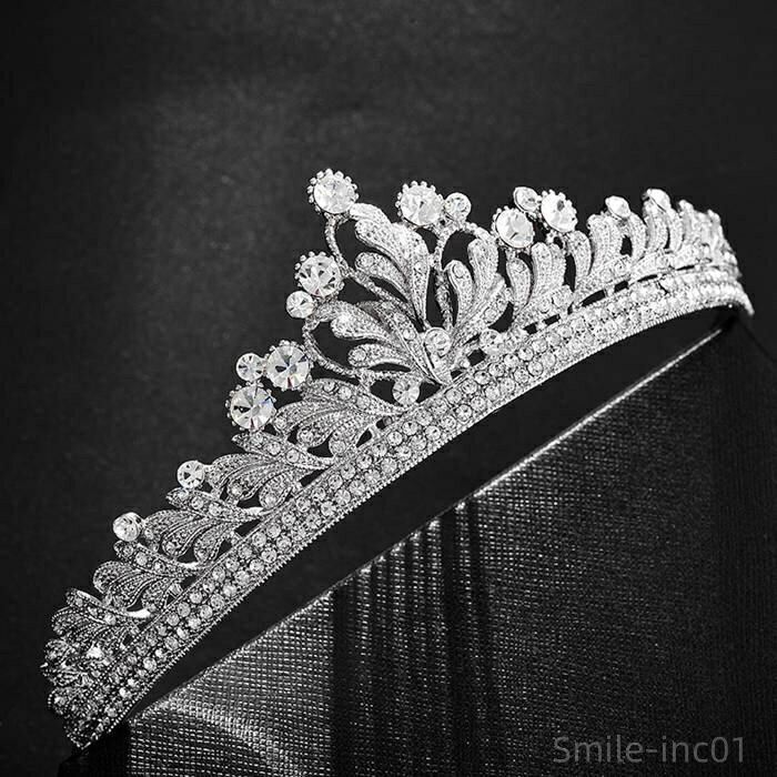 【送料無料】髪飾り ラインストーン ウェディング ティアラ 女性用 ヘッドドレス ヘアアクセサリ 演奏会 フォーマル パーティド