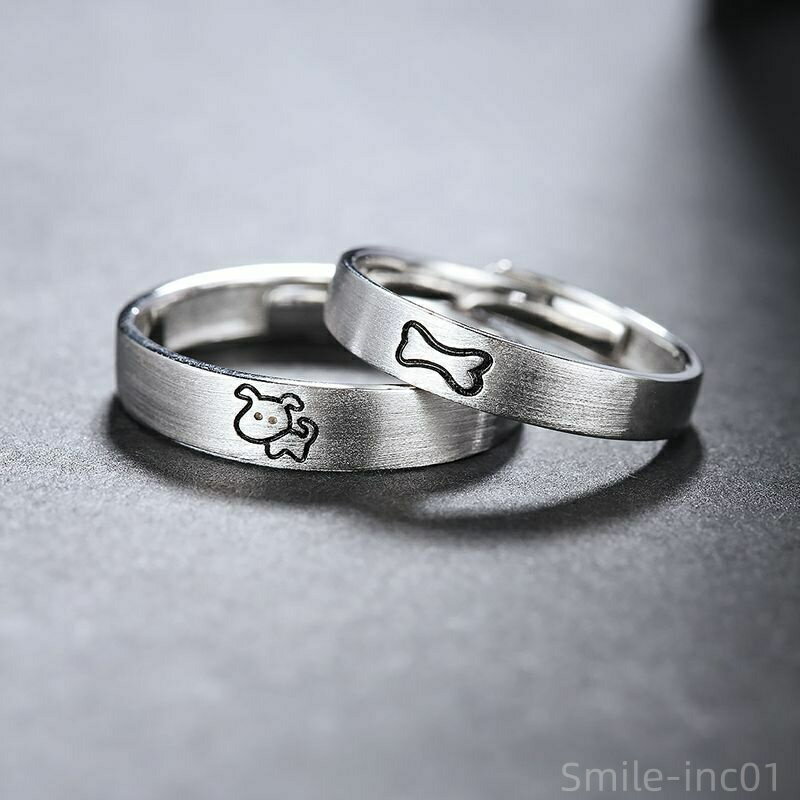 【送料無料】調整可能なペアリング フリーサイズ 骨2個セット ワンチャン 犬 ペアリング