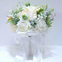 【送料無料】バラ ブーケ 結婚式 ウエディングブーケ トスブーケ クラッチブーケ 造花 アレンジメント 花束 フラワー ギフト