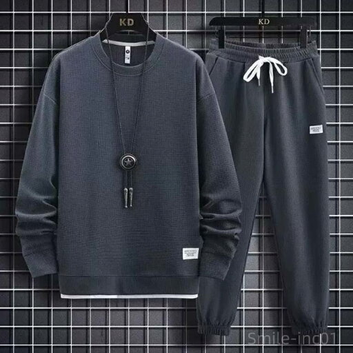 【送料無料】春秋冬 パジャマ トレーナー 2点セット 上下セット セットアップ 柔らかく軽い スウェット メンズ ロングパンツ パジャマ