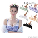 【送料無料】ブラジャー レディース 大きサイズ 春夏 薄手 レースブラジャー インナーウエア 花柄 ブラジャー アンダー 大きめ ノンワイヤー