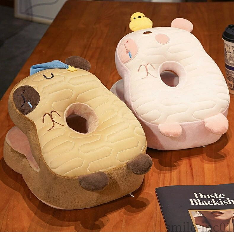 【送料無料】柔らかい 可愛い 携帯枕 人気 デスク枕 オフィス 机 昼寝 抱き枕 動物デザイン うつ伏せ寝..