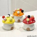 【送料無料】装飾瓶 クリエイティブ セラミック保存瓶 フォークホルダー キノコデザイン フォーク フルーツ スプーンとフォークの瓶