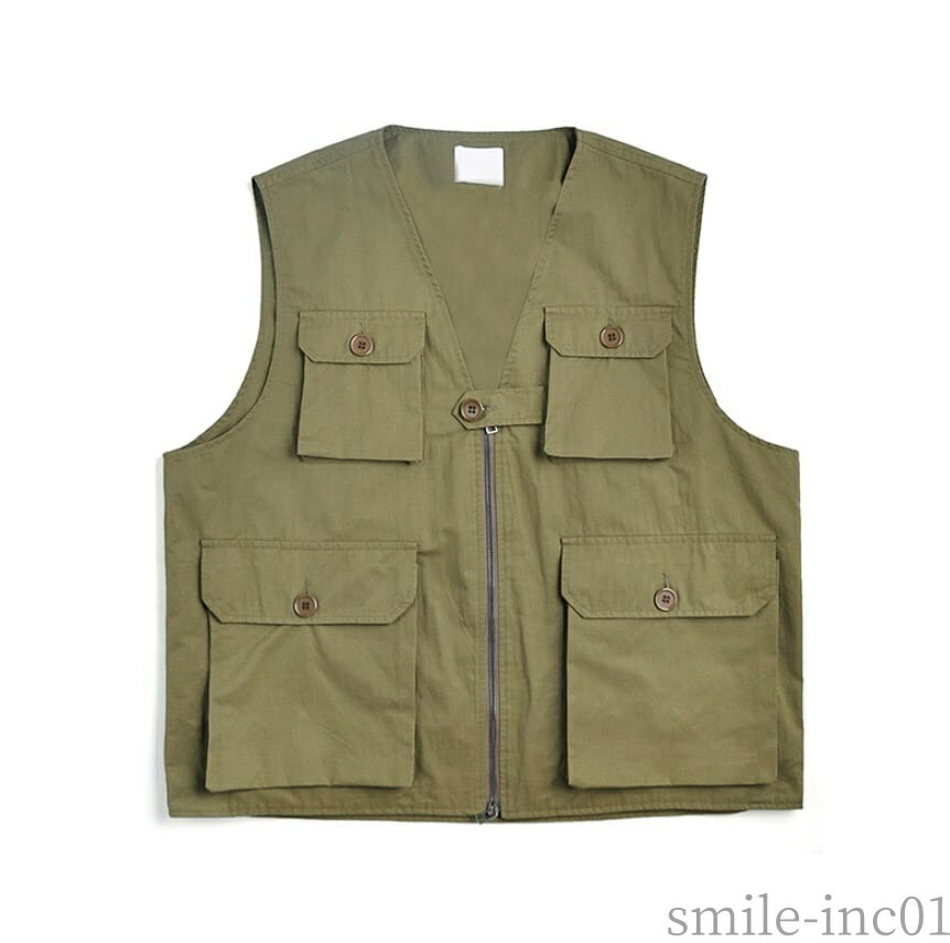 【送料無料】かっこいい ミリタリー 無地 Vネック ノースリーブ ベスト プチプラ 安い 激安 お洒落 おしゃれ おすすめ 人気 上着