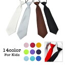 【送料無料】入学式 フォーマル サテン風 光沢感 無地 28cm 小物 ファッション ゴムバンド ワンタッチ 女の子 男の子 子供 キッズ ネクタイ