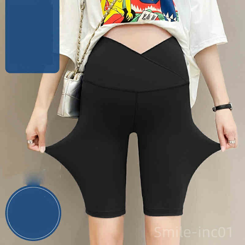 【送料無料】伸縮性 柔らかい マタニティハーフパンツ 大きいサイズ ペチパンツ ペチコート 薄手 5分丈 パンツ レギンス