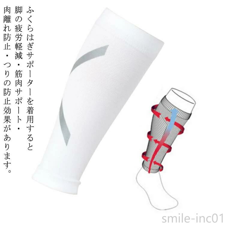 【送料無料】立ち仕事 M 夜間ウォーキング 反射テープ サポーター 加圧 加圧インナー 両足用セット スポーツ ふくらはぎ 着圧