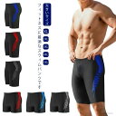 【送料無料】競泳用水着 ハーフスパッツ UVカット スイミングパンツ ジム スイムウェア 大きいサイズ 競泳水着 水着 フィットネス(4)