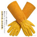 【送料無料】作業手袋 通気性 作業用 合成皮革 サボテントゲ防止 ロング丈 プロ用 ガーデングローブ メンズ レディース 手袋 ガーデニング用