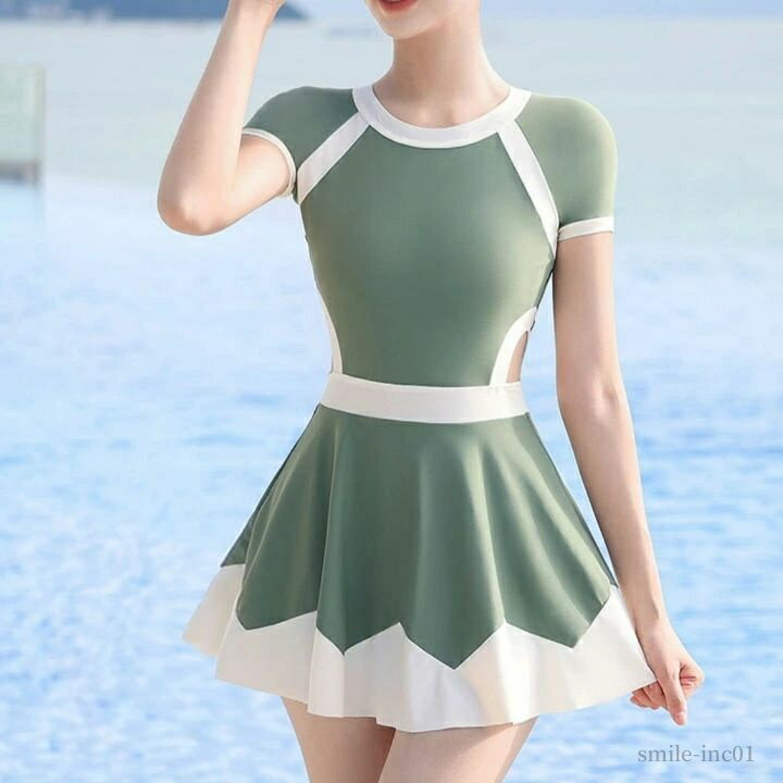 【送料無料】露出控えめ 太もも 30代 レディース ママ水着 40代 背露出 お尻 ブラック 水着 ウエスト おしゃれ フィットネス水着 20代 可愛い