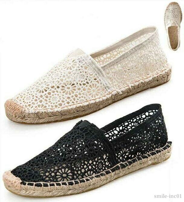 【送料無料】スリッポン 花柄 エスパドリーユ 無地 柄 エスパドリーユ レース