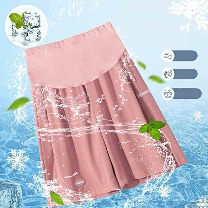 【送料無料】妊娠 妊婦服 部屋着 半ズボン 短パン アジャスター付き パンツ 五分 ショートパンツ 接触冷感 ハーフパンツ 夏