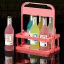 【送料無料】手提げ ビールを運ぶ ボトルホルダー ラック バスケット ボトルケージ ワインボトル ドリンクホルダー 6本用 折りたたみ(3)
