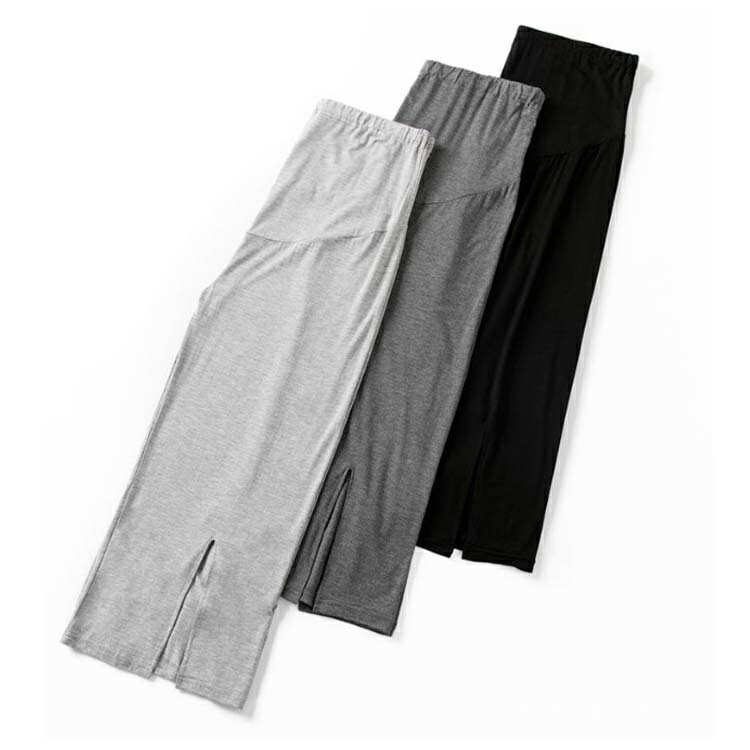 【送料無料】パンツ ルーム モダール 部屋着 ルームウェア 夏物 八分丈 八分丈 マタニティ服 らくちん 産前産後 マタニティパンツ 3