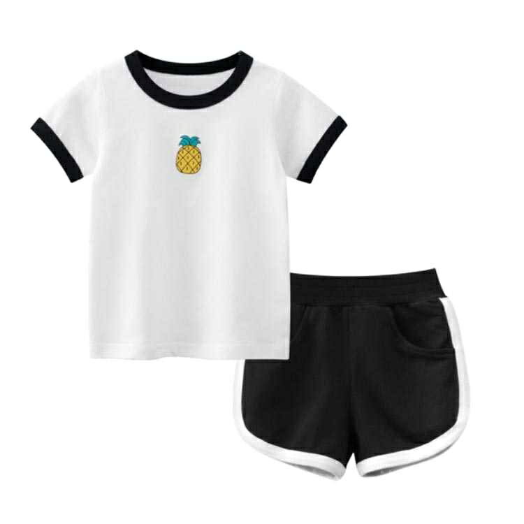 【送料無料】ツ 男の子 女の子 可愛い キッズ クールネック 夏Tシャツ 半袖 Tシャツ 子供 上下セット パジャマ セットアップ 子供 2点セット