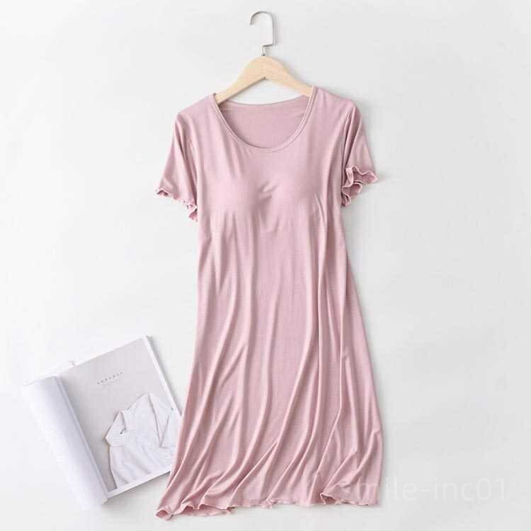 【送料無料】Uネック ワンピースパジャマ ワンピース 半袖 パジャマ 寝間着 部屋着 インナー レディース Tシャツワンピース 半袖ワンピース