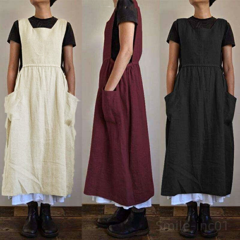 【送料無料】北欧 おしゃれ リネンゆったり綿麻ミモレワンピース 50代 作り方派手40代 ドレス おしゃれ 大きいサイズ 子供 エプロン 保育士