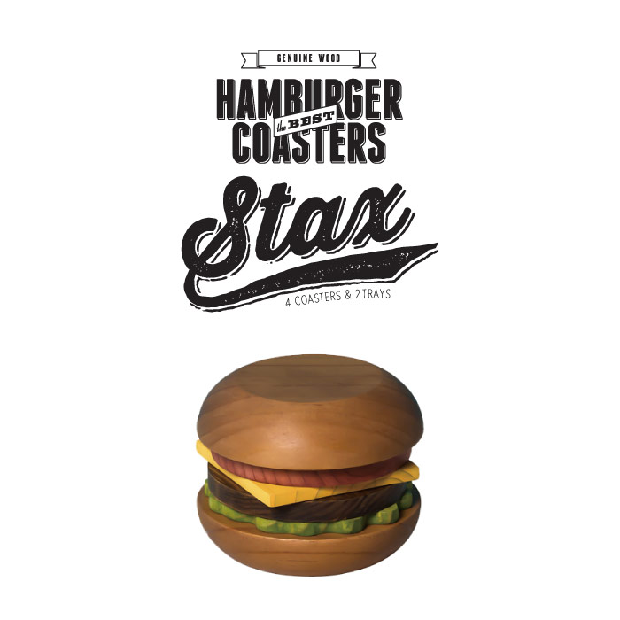 コースター 木製 / ハンバーガーコースター スタックス HAMBURGER COASTERS Stax 【P10】/10P03Dec16