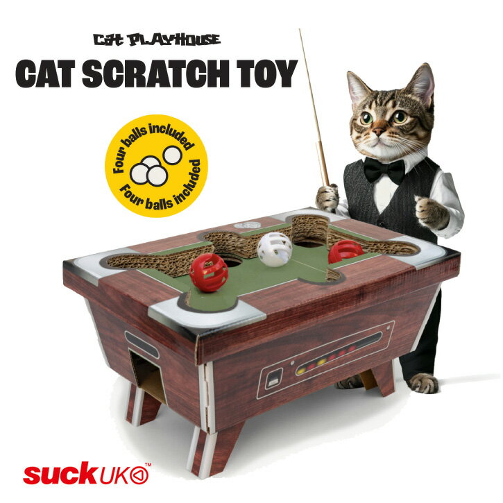 キャットトイ ビリヤード / 【送料無料】猫 おもちゃ ペット用 遊び 運動 ストレス発散 ボール 鈴 ダンボール SUCK UK
