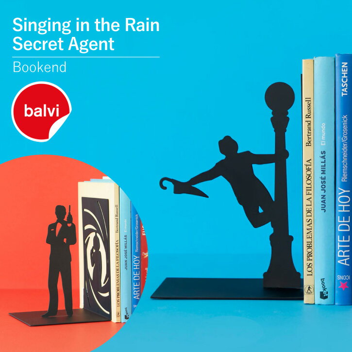 ブックエンド 映画 / シルエット シーン モノトーン ブックスタンド 本立て 棚 スタンド 収納 おしゃれ ユニーク インテリア バルビ