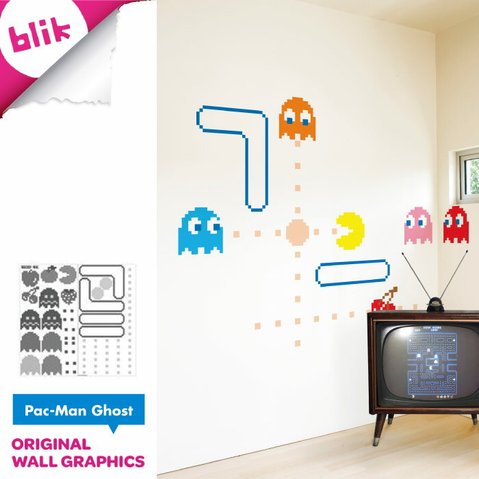 BLIK ウォールステッカー / ブリック オリジナル・ウォール・グラフィック　 パックマン・ゴースト Pac-Man Ghost BL-PM-Ghost 【送料無料】のサムネイル