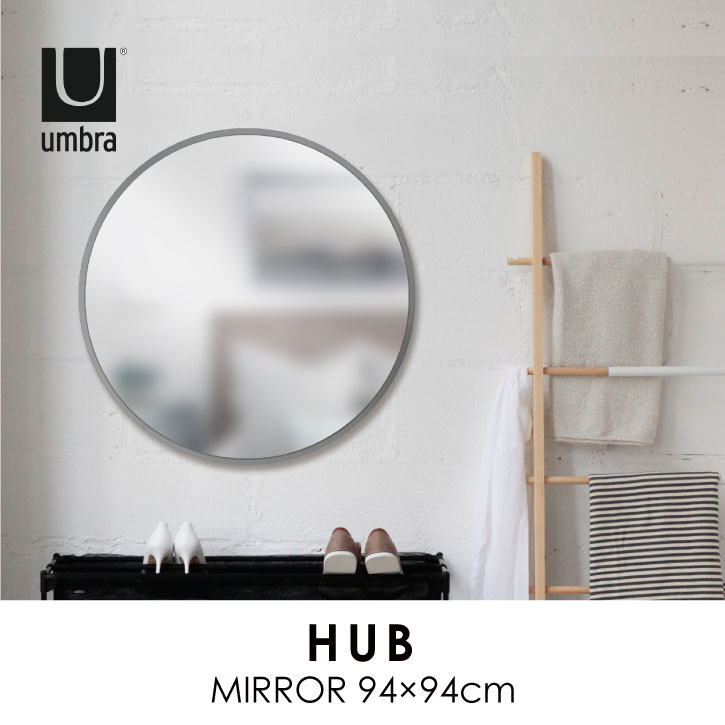ハブ ミラー 94×94cm アンブラ / 【送料無料】umbra ウォールミラー 鏡 大型 壁掛...