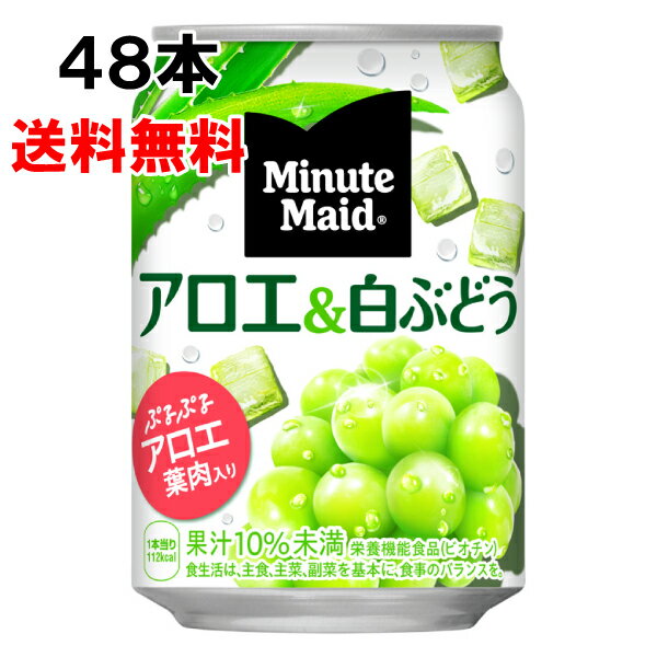  ミニッツメイド アロエ&白ぶどう 280g 48本 （24本×2ケース） 缶 果汁飲料 安心のメーカー直送 日本全国送料無料