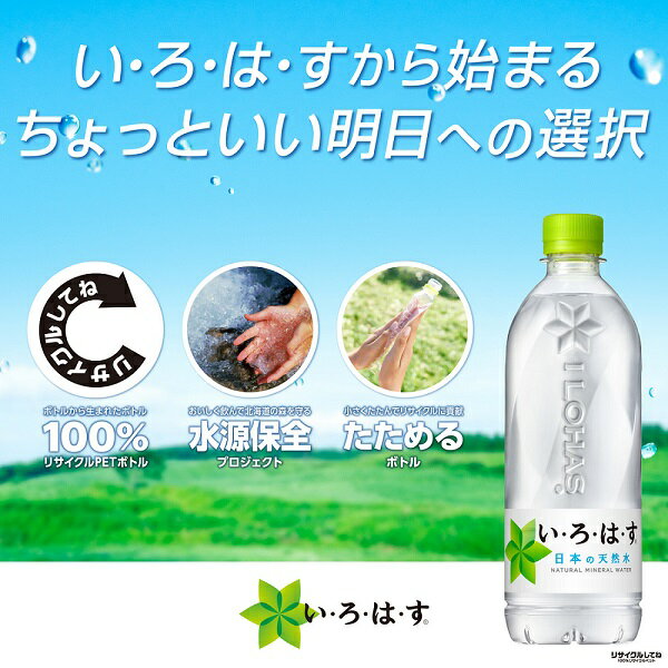 い・ろ・は・す 塩とれもん 540ml 48本 （24本×2ケース） PET ソフトドリンク フルーツフレーバー ペットボトル 500ml 軟水 ミネラルウォーター イロハス いろはす 2