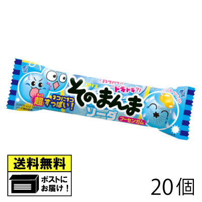 コリス そのまんまガム ソーダ（20個） サイダー ガム 駄菓子 メール便