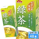森永乳業 やすらぎ茶房 緑茶 200ml 48本 (24本×2ケース)
