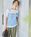 ＼クーポン有／トップス moz（モズ）パネルボーダープリントTシャツ20代30代40代50代 スマイルランド smilelandプチプラ 低価格 カジュアル ゆったりプチプラ 低価格 体形カバー 大きいサイズ カジュアル