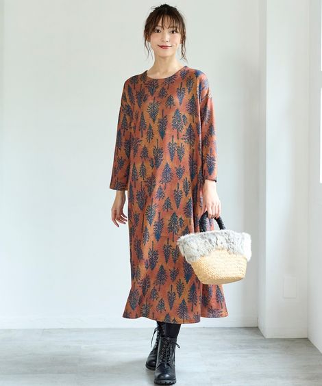 おまとめ専用　美品✨レリアン　オレンジとグリーンワンピース2枚 ワンピース .-- PILI-H （オレンジ） -MANGO - マンゴ公式