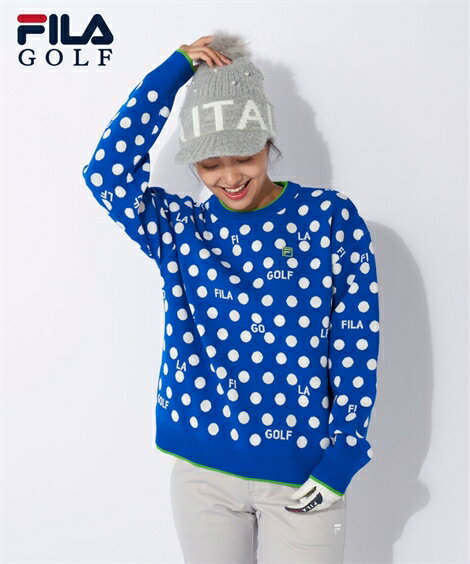 スポーツウェア・フィットネスウェア FILA GOLF 選べる柄バリエーションセーターあったか防寒 ぽっちゃり