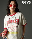 \クーポン有/トップス 綿100%リンガーTシャツ<大きいサイズ有>GEVS.レディース 大きいサイズ 20代 30代 40代 50代 春 夏 秋 お出かけ シンプル ベーシック 体型カバー スマイルランド smileland