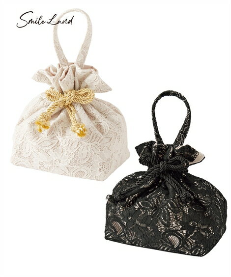 【送料無料】レース巾着レディース 大きいサイズ 20代 30代 40代 50代 春 夏 秋 お出かけ シンプル ベ..