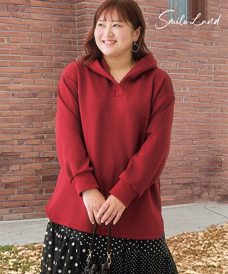 \クーポン有/トップス <大きいサイズ>なめらかダンボールニットパーカーレディース 大きいサイズ 20代 30代 40代 50代 春 夏 秋 お出かけ シンプル...