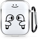AirPods ケース おしゃれ クリア シンプル ミュージック 音楽 創意 デザイン 透明 エアーポッズ プロ カバー カラビナ付き 2019年10月発売用 ...