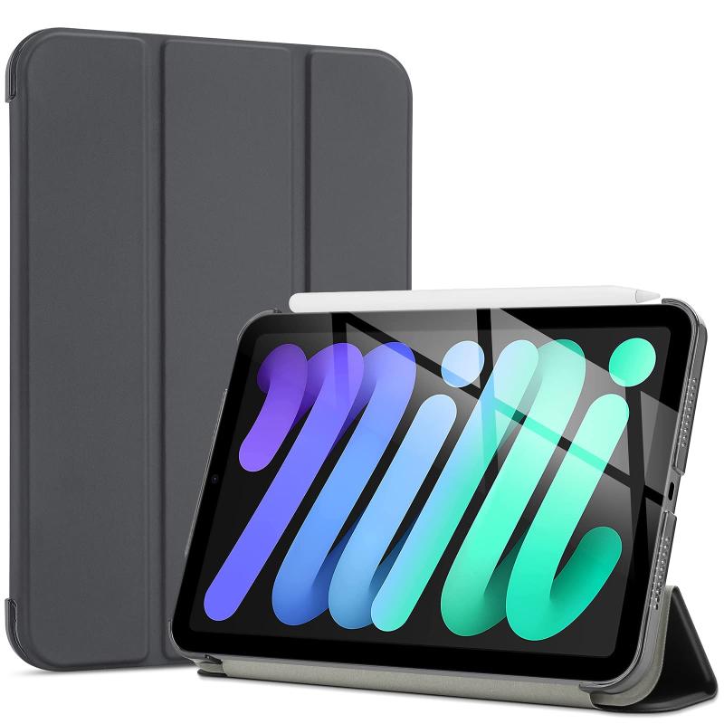 ProCase iPad Mini A17 Pro 第7世代 2024 Mini6 ケース 2021 8.3インチ、スリム 三つ折りスタンド ハードバックカバー、適用機種：iPad Mini A17 Pro 第7世代 2024、Mini 6世代 2021
