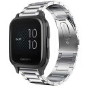 Lamshaw for Garmin Venu Sq バンド, ステンレス メタル ベルト 交換バンド 対応 GARMIN(ガーミン) Venu Sq スマートウォッチ(2)