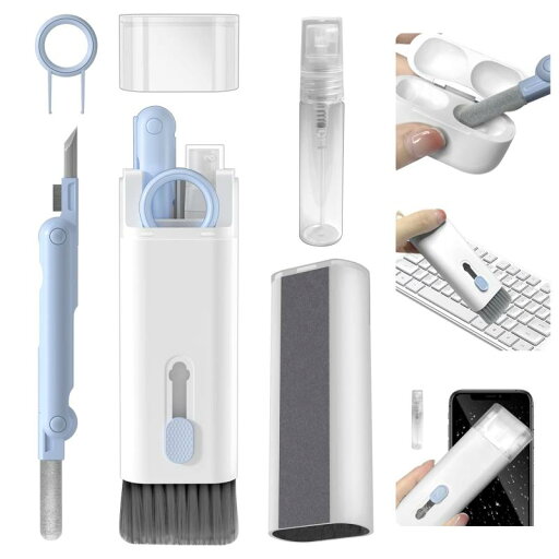 7 in 1多機能クリーニングツール イヤホン掃除道具 Airpods 1/2/3/Pro用、キーボードを掃除するブラシ付き、キーボード、スマホ、ノート PC モニターをクリーニングするための、軽量で持ち運び 7 in 1多機能クリーニングツール イヤホン掃除道具 Airpods 1/2/3/Pro用、キーボードを掃除するブラシ付き、キーボード、スマホ、ノート PC モニターをクリーニングするための、軽量で持ち運び